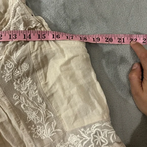 Anthropologie embroidered pintuck mini dress - Picture 8 of 14